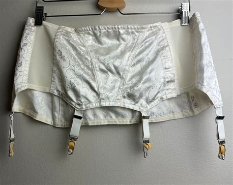 Vintage 1970s White Panty Girdle Garter Belt Bridal Lingerie Medium Etsy