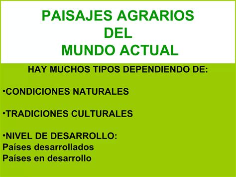 Paisajes Agrarios Del Mundo Ppt