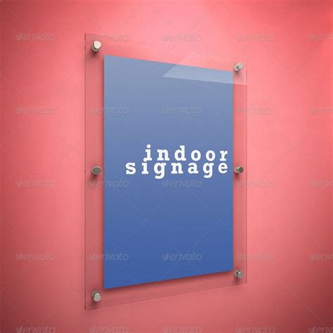 15+ Creative Indoor Signage Mockup PSD Templates -Mockup Den