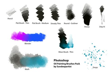 ArtStation - Photoshop CC Oil Painting Brushes Pack by Sundeepartist ...