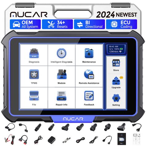 MUCAR VO8 Bi Directional Scan Tool 2024 OEM Full Systems OBD2 Scanner