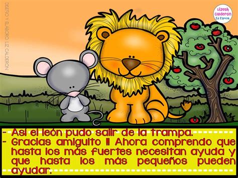 Fábula el león y el ratón (5) - Imagenes Educativas