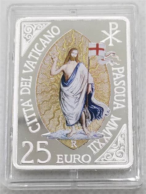 Vatican Euro Silver Coin Easter Of Resurrection Euro Coins