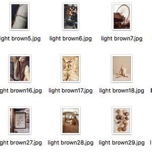 Boujee Light Brown Aesthetic Photo Collage Kit Of Pieces Etsy