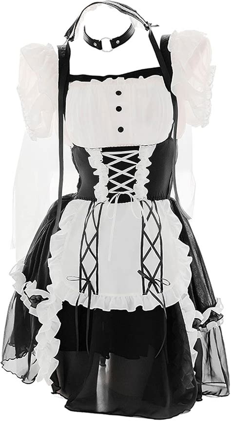 YOMORIO Lolita Sweet Gothic Dress Cute Anime Maid Costumes Lingerie