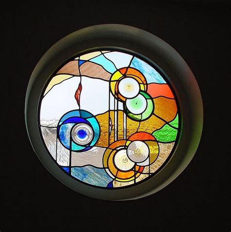 Rond Glas In Lood Raam Eigen Ontwerp Glass Art Pictures Stained