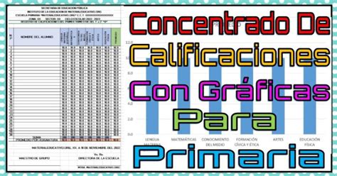 Concentrado De Calificaciones Para Todos Los Grados De Primaria Del