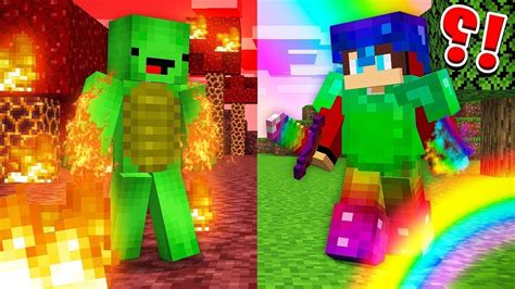 Fire Mikey Vs Rainbow Jj Survival Battle Challenge In Minecraft