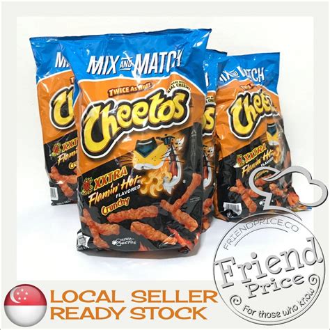 Packets Direct From USA Cheetos Crunchy XXTRA Flamin Hot Cheese Flavored Snacks Oz