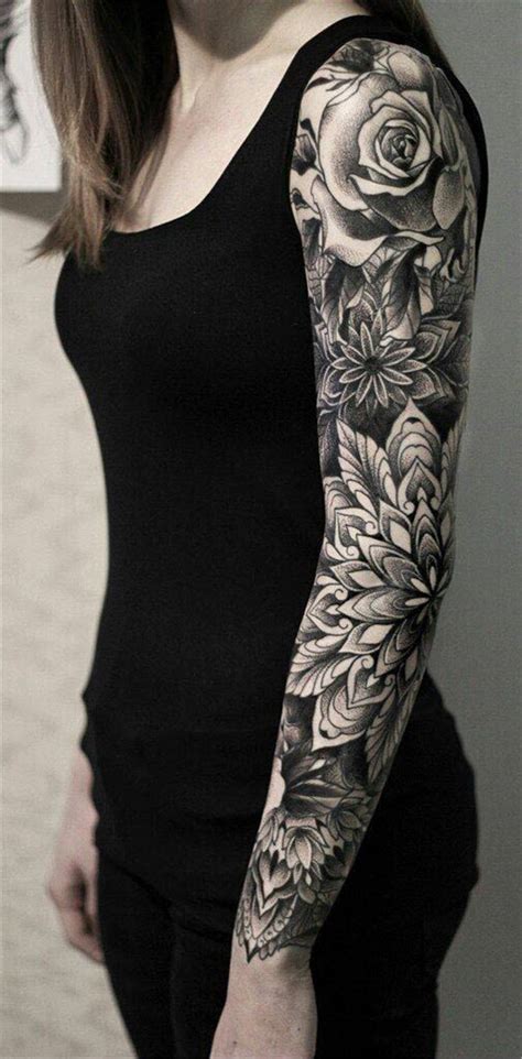 Gorgeous And Stunning Sleeve Floral Tattoo To Make You Stylish