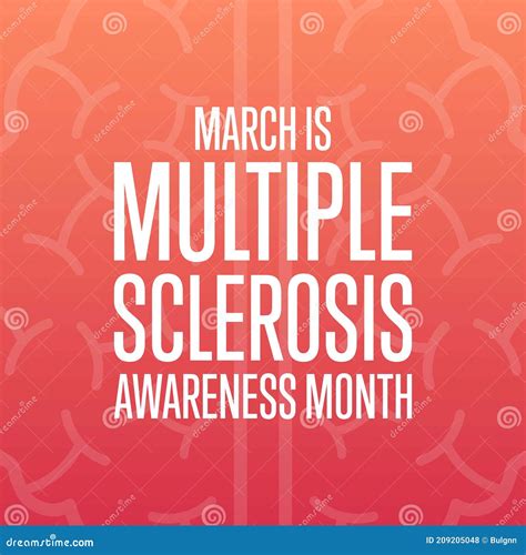 March Is Multiple Sclerosis Awareness Month Holiday Concept Stock