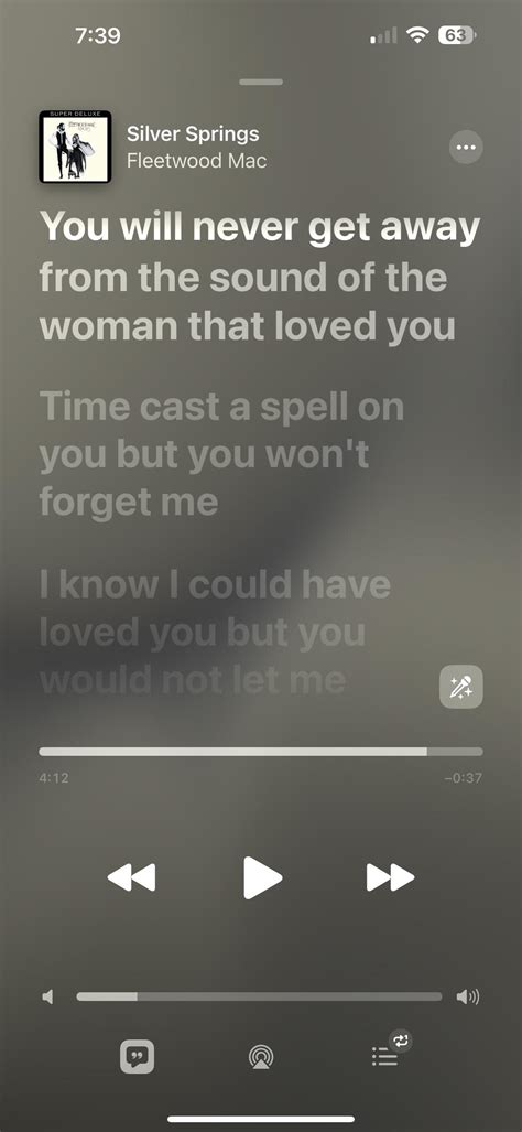 Resonating with Silver Springs lyrics during a break up : r/FleetwoodMac