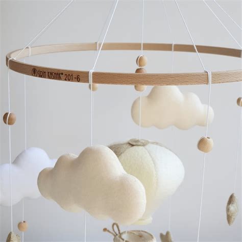 Hot Air Balloons Mobile Neutral Mobile Hanging Crib Mobile Nursery