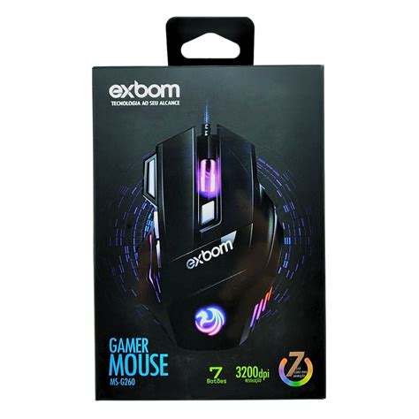 Mouse Gamer Exbom Ms G Dpi Ed Cabos