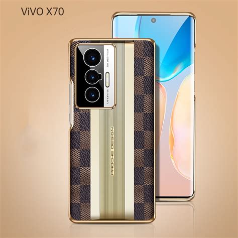 เคสโทรศัพท์มือถือหนัง ชุบไฟฟ้า กันกระแทก สําหรับ Vivo X70 Pro X70 Pro