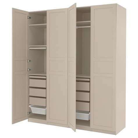pax flisberget combinazione  guardaroba grigio beigegrigio beige