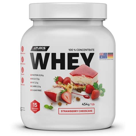 Купить 100% Whey Protein (сывороточный протеин) 454 грамма Atlecs ...