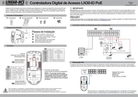 PDF Controladora Digital De Acesso LN30 ID PoElinearhcs Br