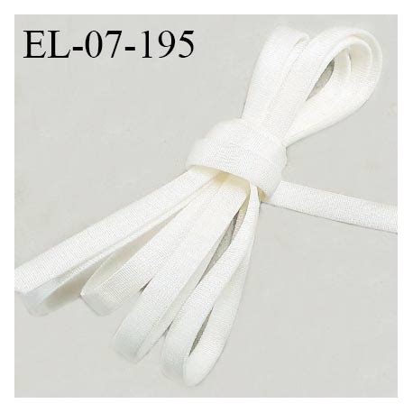 Elastique 7 mm lingerie haut de gamme fabriqué en France couleur blanc