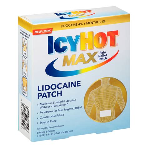Icy Hot Lidocaine Patch Plus Menthols Hy Vee Aisles Online Grocery Shopping