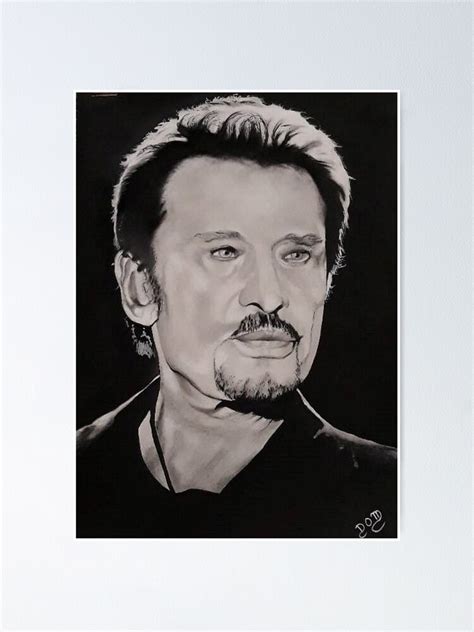 Johnny Hallyday Poster By Domart Redbubble