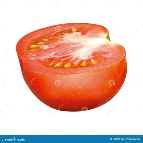 Tomate Fresco Aislado En Tomate En Rodajas De Fondo Blanco Y Tomate