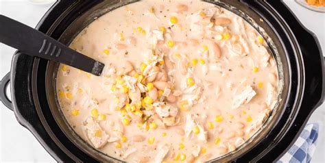 Creamy Slow Cooker White Chicken Chili On My Kids Plate