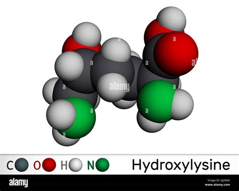 Hydroxylysine, Hyl molecule. It is amino acid, human metabolite ...