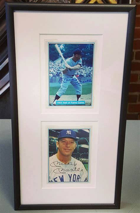 Custom Framed Sports Memorabilia Like These Two Signed Mickey Mantle