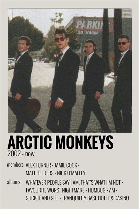 Arctic Monkeys Polaroid Poster Arctic Monkeys Vintage Music