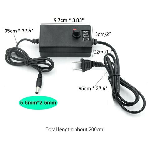 V A W Universal Adjustable Ac Dc Adapter Power Supply X