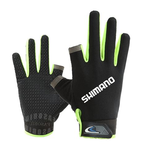 Shimano Fishing Gloves Two Finger Non Slip Fitness Breathable