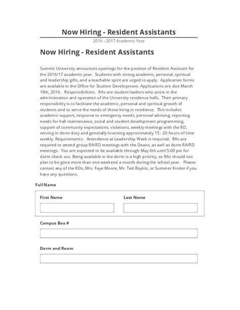 Synchronize Now Hiring Resident Assistants With Netsuite Airslate