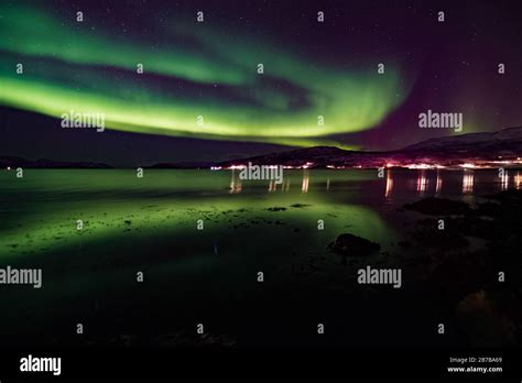 aurora borealis in tromso norway Stock Photo - Alamy