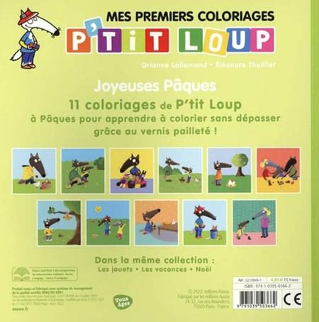 P Tit Loup Coloriage Joyeuses P Ques Livres Jeux Et D Activit S