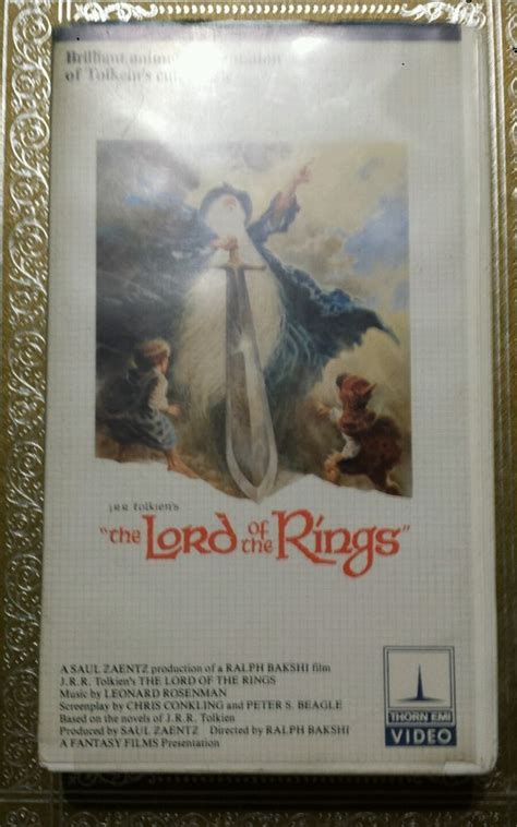 Lord Of The Rings Vhs Clamshell Animated Adaptation Fantasy