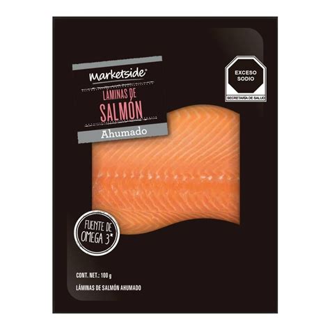 Láminas de salmón Marketside ahumado 100 g congelado Bodega Aurrera