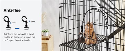 Amazon PawGiant 4 Tier Cat Cage 51 Inch Cat Crate Kennel Enclosure