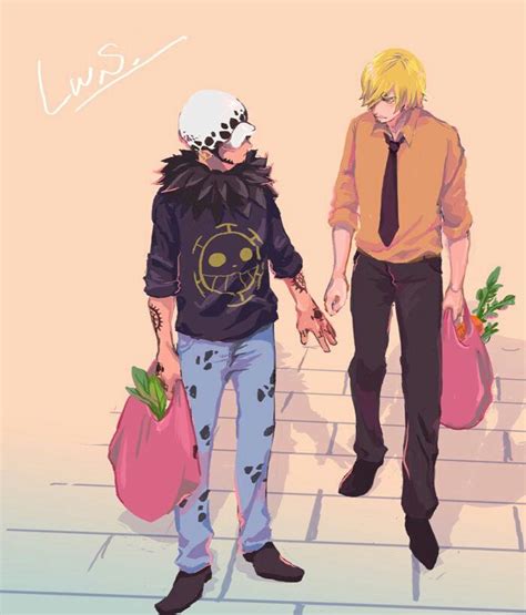 Trafalgar Law And Sanji One Piece Law X Sanji Lawsan Sanlaw วันพีซ