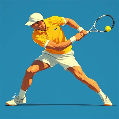 Un Espa Ol Est Jugando Al Tenis Vector Premium