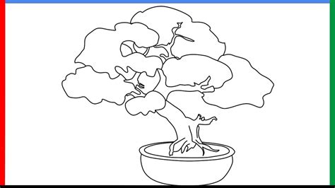 How To Draw A Bonsai Tree Step By Step For Beginners Youtube