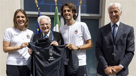 Il Presidente Della Repubblica Sergio Mattarella Al Villaggio Olimpico