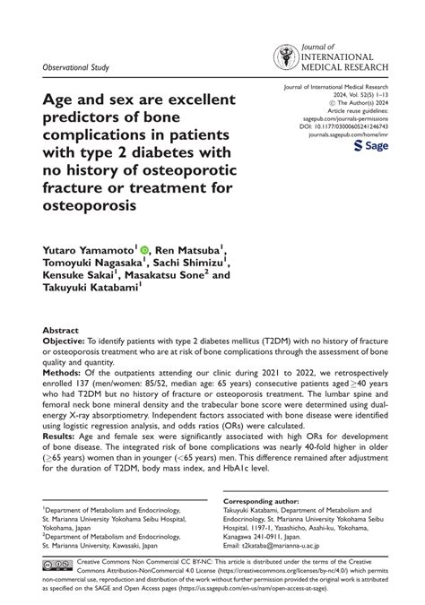 (PDF) Age and sex are excellent predictors of bone complications in ...