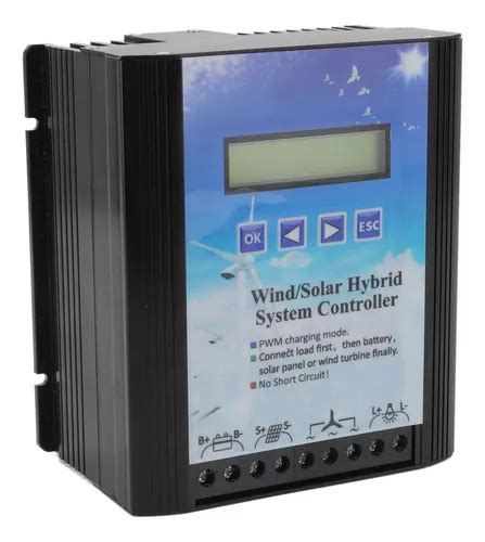 Controlador Híbrido Solar Eólico Lcd De Carga Pwm De 12 24 V Meses