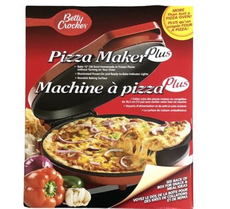 Betty Crocker Pizza Maker Plus 12 Nonstick Red Bc 2958cr New In Sealed Box Ebay