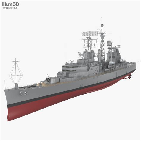 Cleveland-class cruiser 3D model - Ship on Hum3D