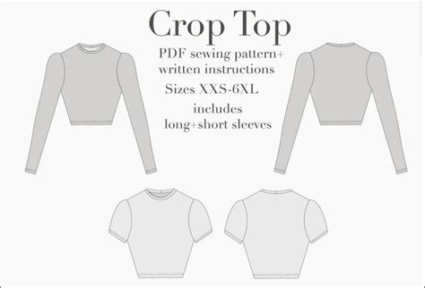 The Crop Top Sewing Pattern Is Shown