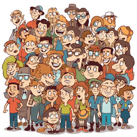 Crowded Clipart Cartoons Group Of People Vector People Clipart Group