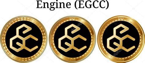 Conjunto De Monedas De Oro F Sico Motor EGCC Criptomoneda Digital