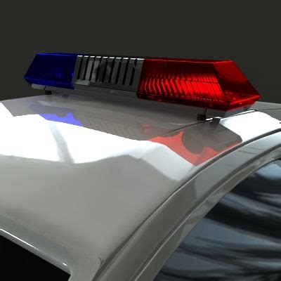 police light bar 3d model